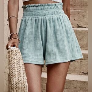 SHEIN | Paper Bag Waist Wide Leg Shorts